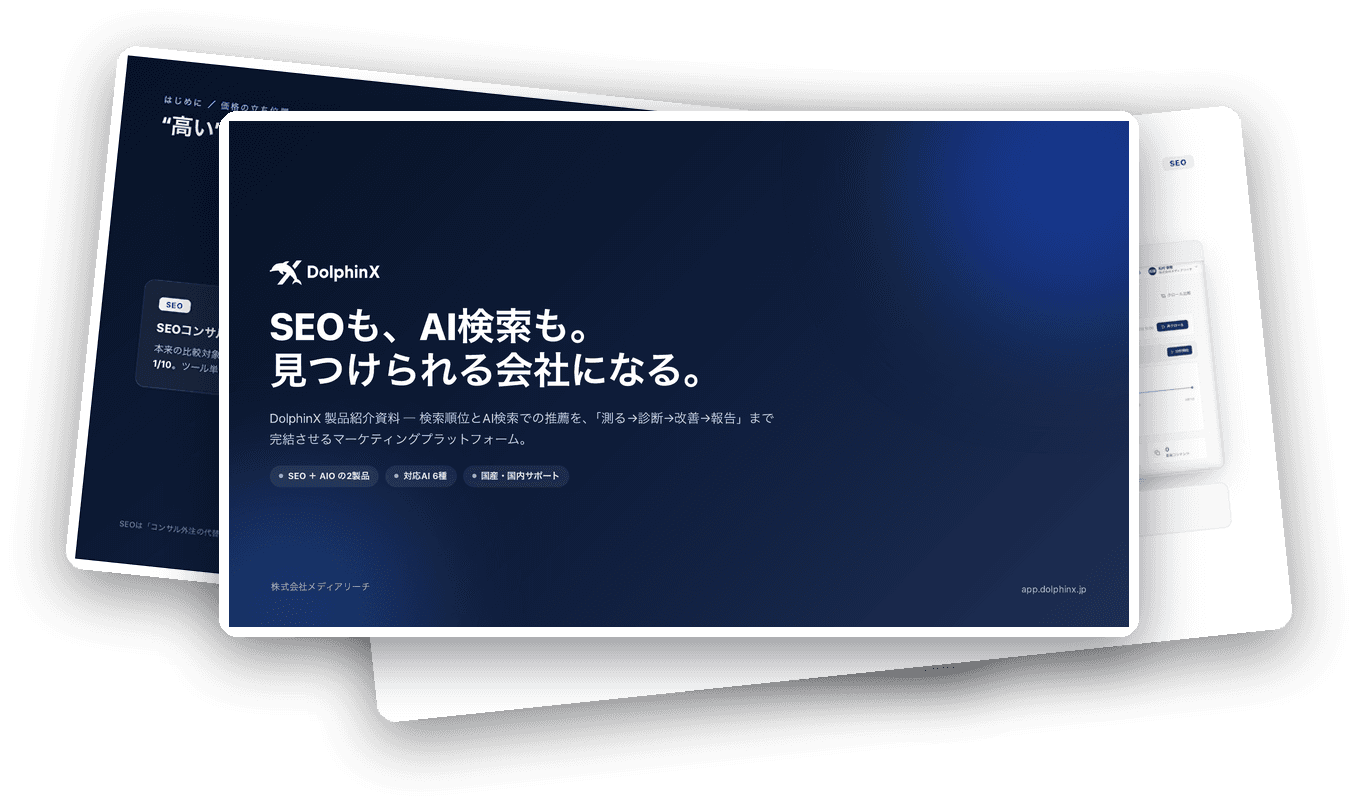 DolphinX 製品紹介資料のサンプルページ